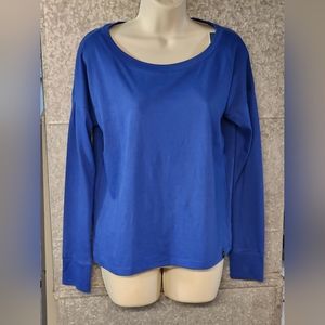 Under Armour Blue Long Sleeve Top Loose Fit Heat Gear Womens XS